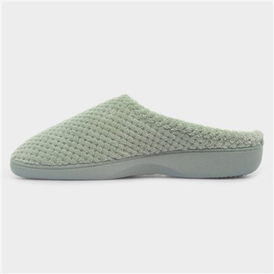 Totest Back Popcorn Terry Womens Sage Mule Slipper