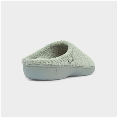 Totest Back Popcorn Terry Womens Sage Mule Slipper