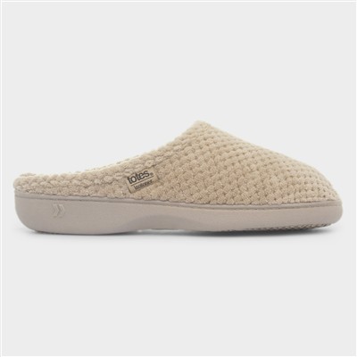 Popcorn Terry Womens Brown Mule Slipper