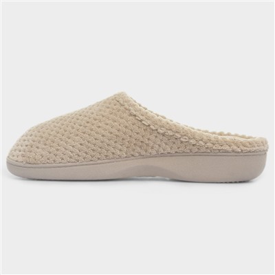 Popcorn Terry Womens Brown Mule Slipper