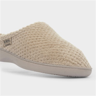 Popcorn Terry Womens Brown Mule Slipper