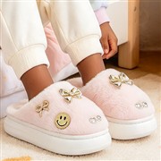 Little Diva Klara Kids Pink Embellished Slipper (Click For Details)