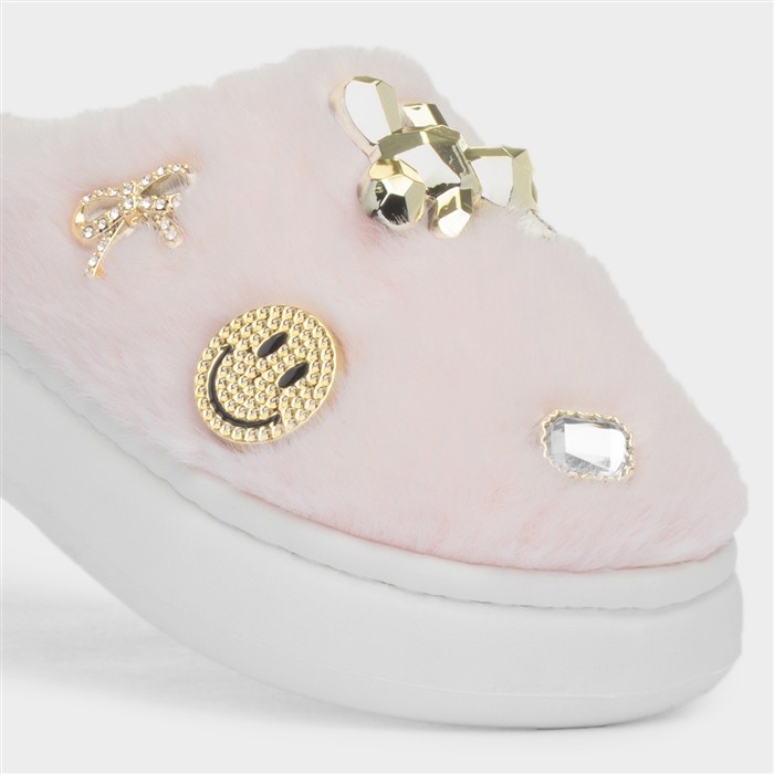 Klara Kids Pink Embellished Slipper