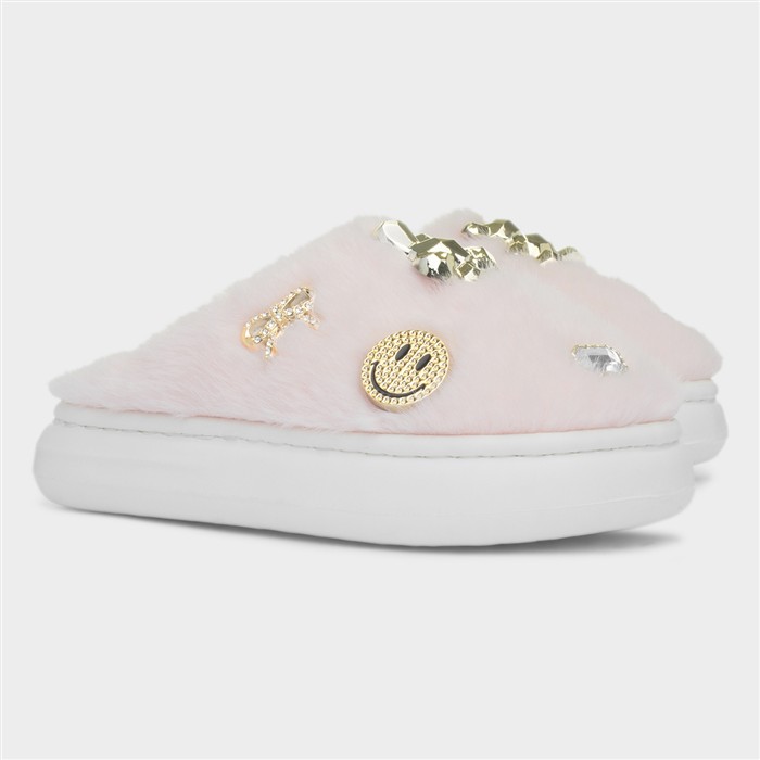 Klara Kids Pink Embellished Slipper