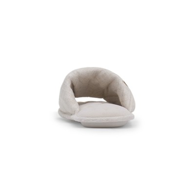 Womens Stone Linen Twist Mule Slipper