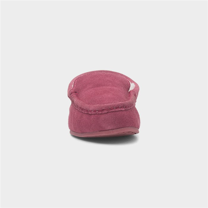 Annie Womens Pink Suede Moccasin