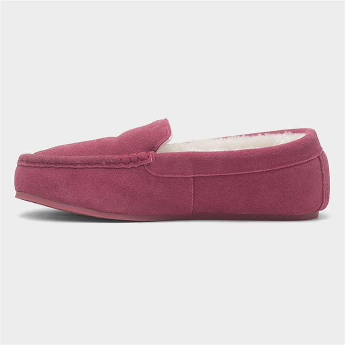 Annie Womens Pink Suede Moccasin