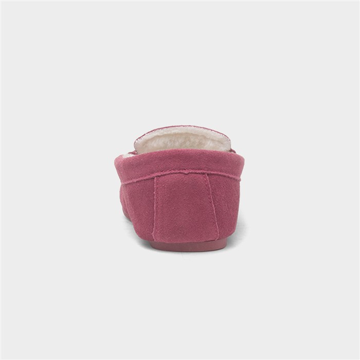 Annie Womens Pink Suede Moccasin