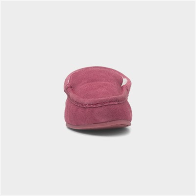 Annie Womens Pink Suede Moccasin
