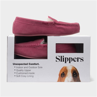 Annie Womens Pink Suede Moccasin