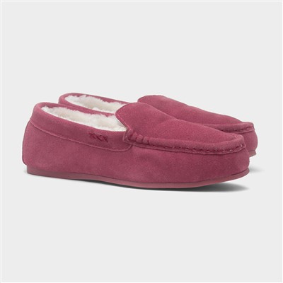 Annie Womens Pink Suede Moccasin
