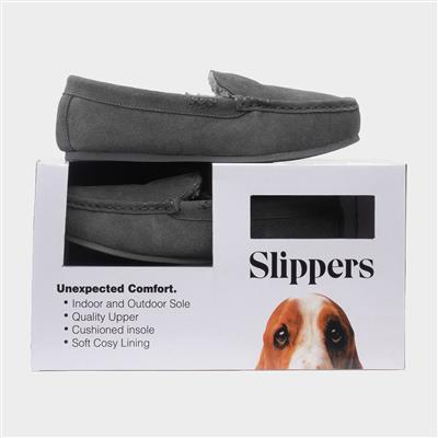 Annie Womens Grey Suede Moccasin