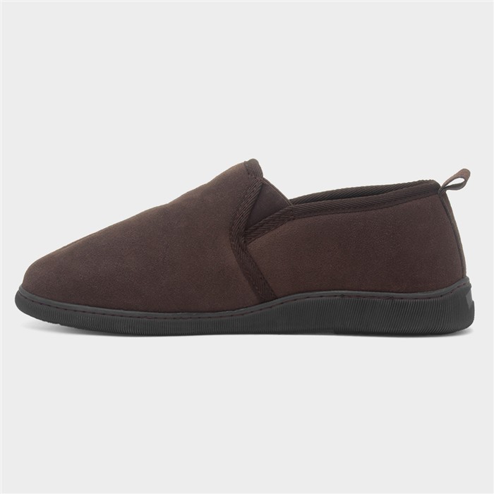 Arnold Mens Brown Suede Full Slipper