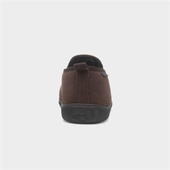 Arnold Mens Brown Suede Full Slipper