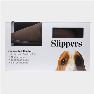 Arnold Mens Brown Suede Slipper