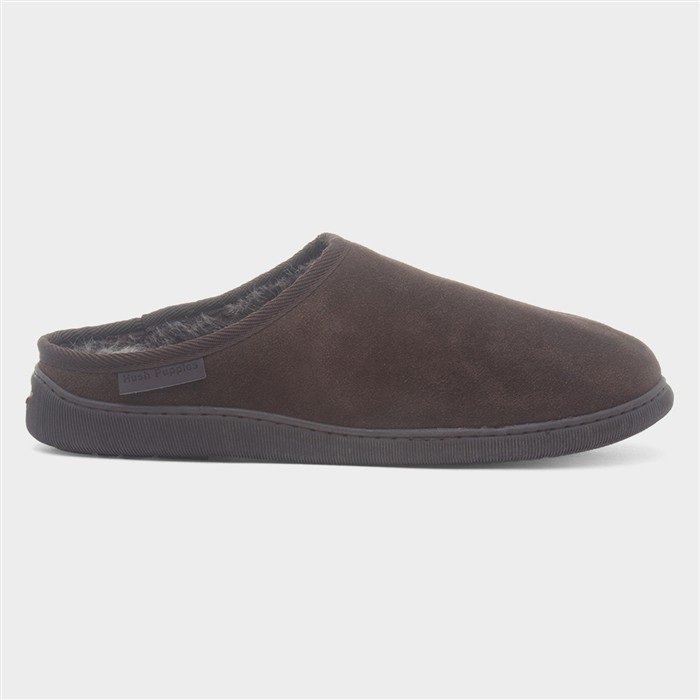 Hush Puppies Men's Brown Ashton Suede Mule Slippers Size 8