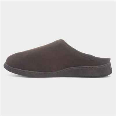 Ashton Mens Brown Suede Mule Slippers