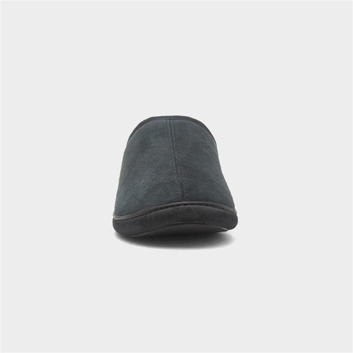 Ashton Mens Navy Suede Mule Slipper