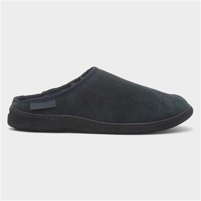 Ashton Mens Navy Suede Slipper