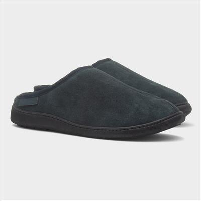 Ashton Mens Navy Suede Slipper