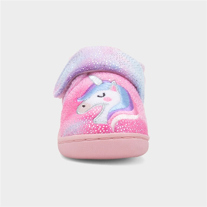 Girls Pink Unicorn Slipper
