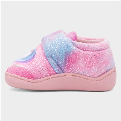 Girls Pink Unicorn Slipper