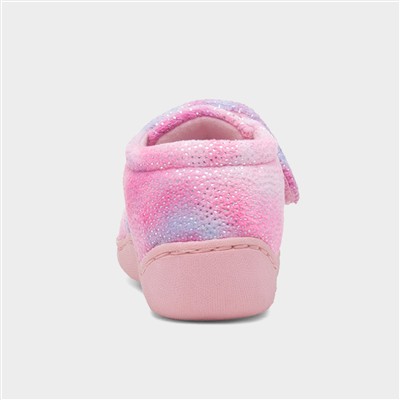 Girls Pink Full Slipper