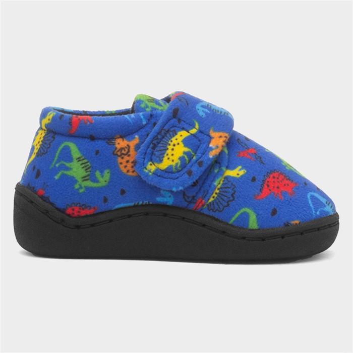 Boys Blue Dinosaur Slipper