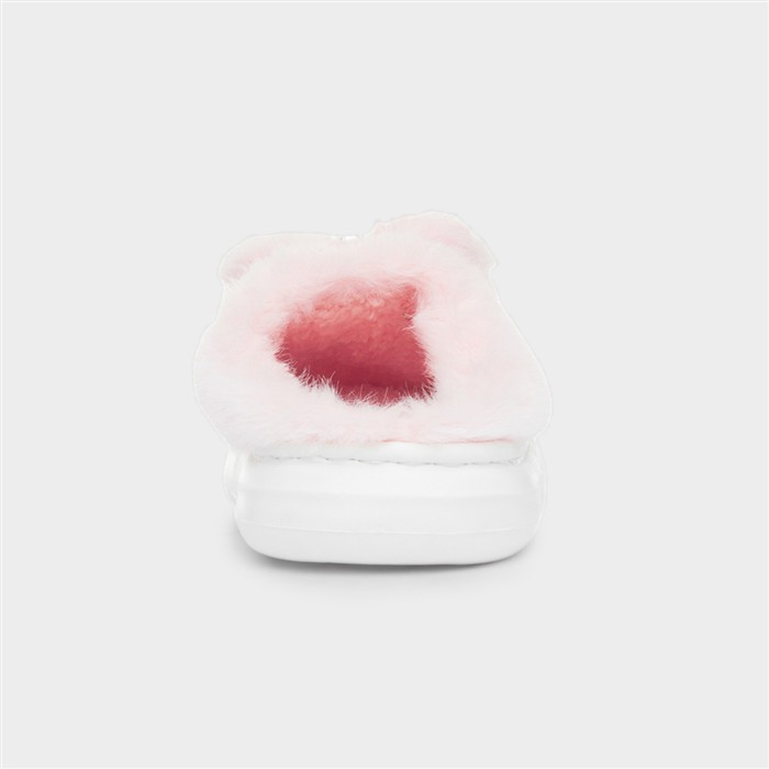 Libbie Pink Mule Fluffy Slipper