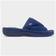Totes Popcorn Turnover Womens Navy Slipper (Click For Details)