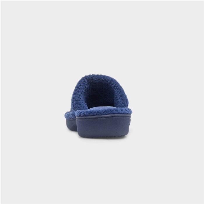 Popcorn Turnover Womens Navy Mule Slipper