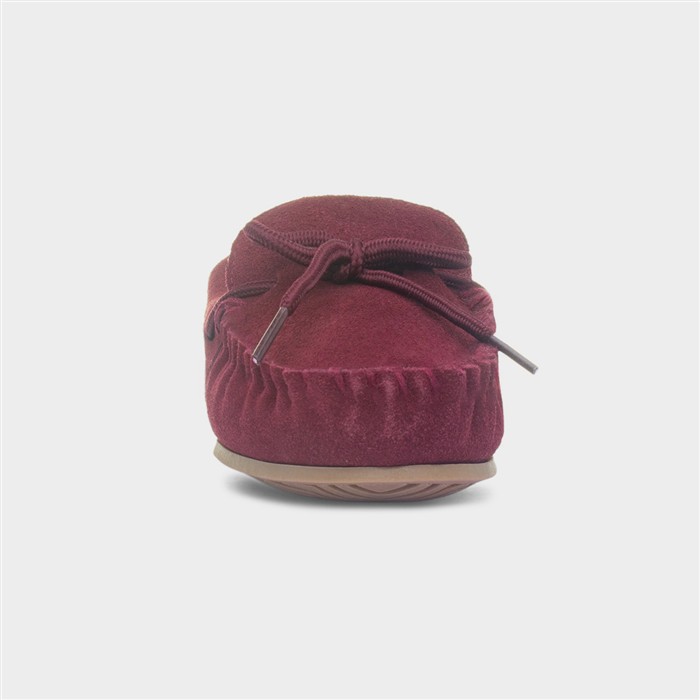 Allie Womens Red Suede Slipper