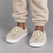 Little Diva Klara Kids Beige Embellished Slipper (Click For Details)