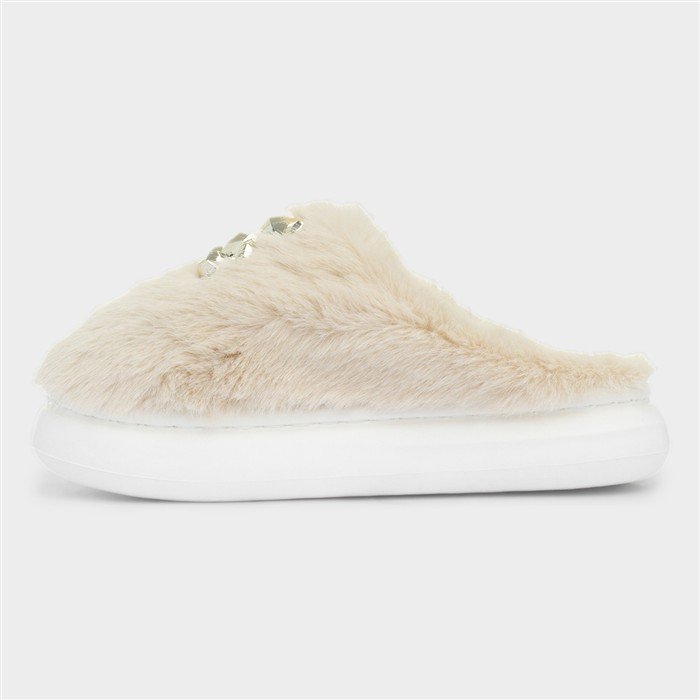 Klara Kids Beige Embellished Slipper