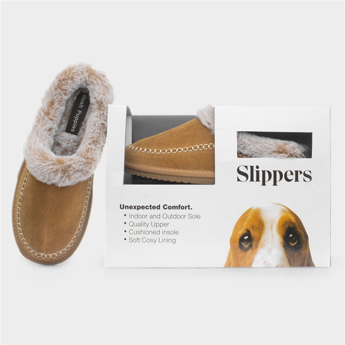 Anika Tan Faux Fur Lined Slipper