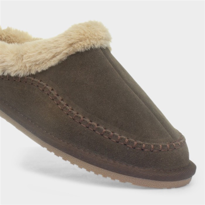 Anika Womens Chocolate Brown Slipper