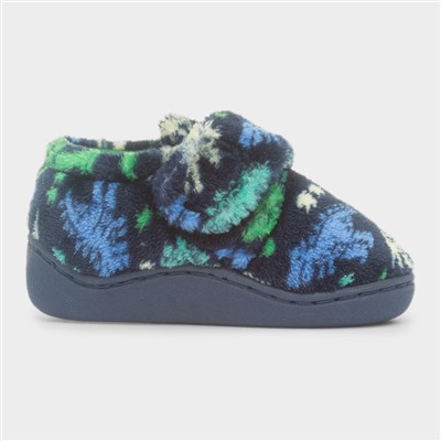 Caspian Boys Navy Full Slipper