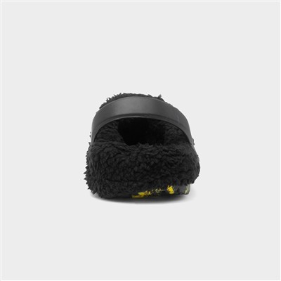 Kids Black Warm Lined EVA Clog
