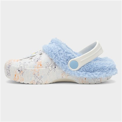 Wave Kids Blue Faux Fur Lined EVA Clog