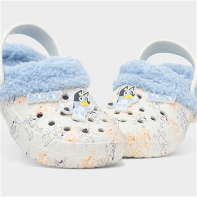 Wave Kids Blue Faux Fur Lined EVA Clog