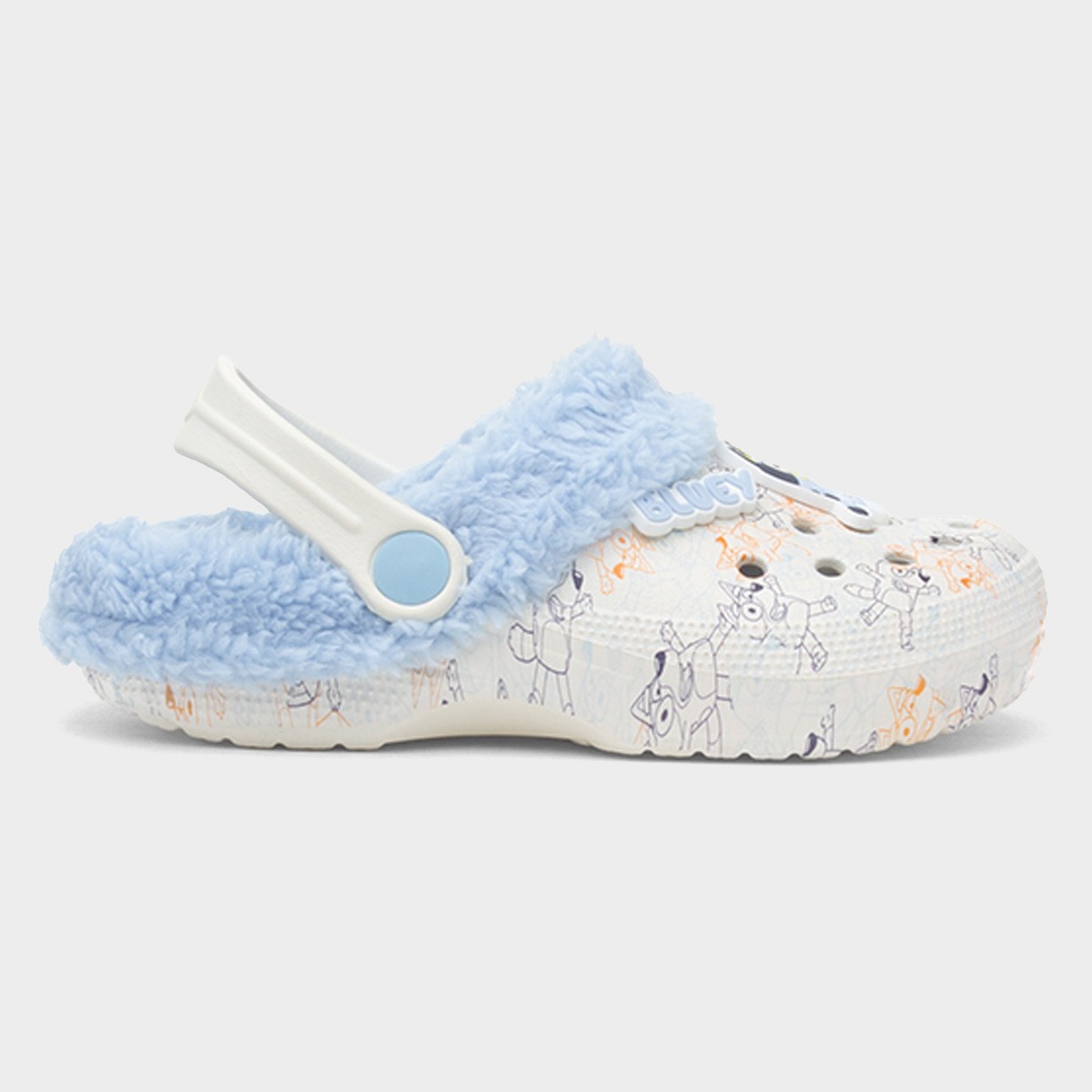 Wave Kids Blue Faux Fur Lined EVA Clog