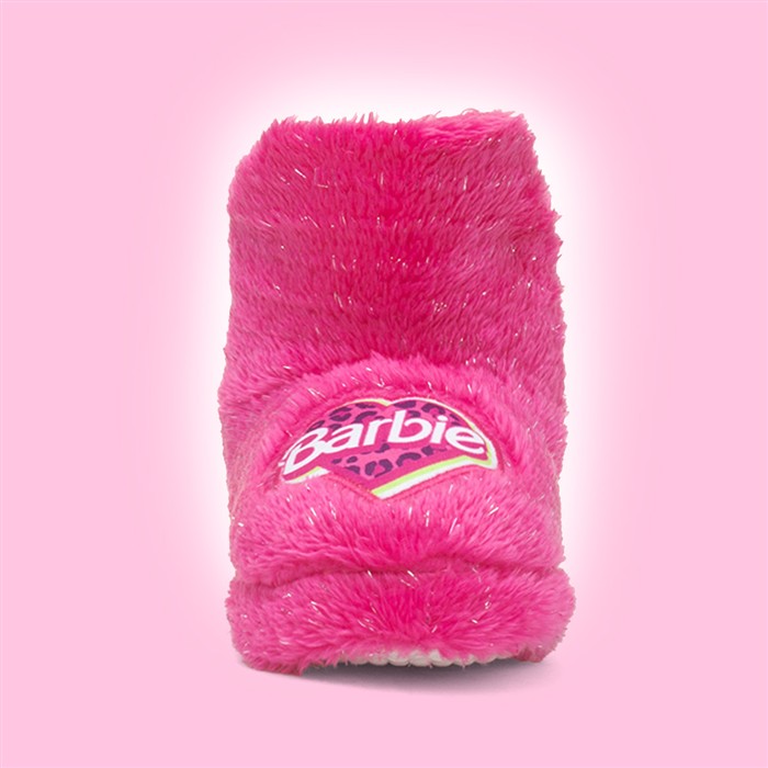 Kids Pink Character Fluffy Slipper Boot