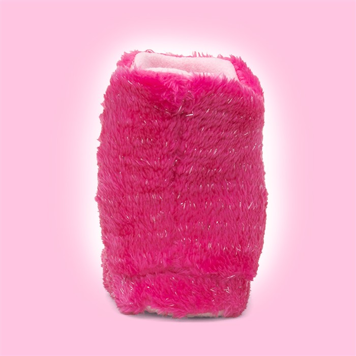 Kids Pink Character Fluffy Slipper Boot