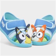 Bluey Kids Blue Easy Fasten Slippers (Click For Details)