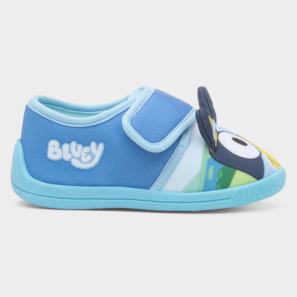 Kids Blue Easy Fasten Slippers