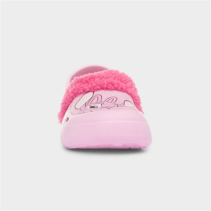 Kids Pink Fluffy Character Slippers