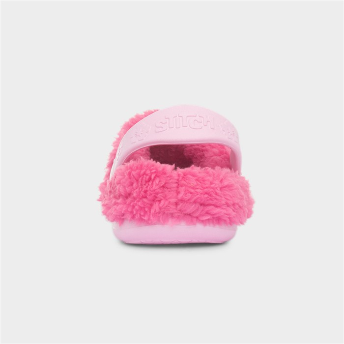 Kids Pink Fluffy Character Slippers