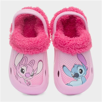Kids Pink Fluffy Character Slippers