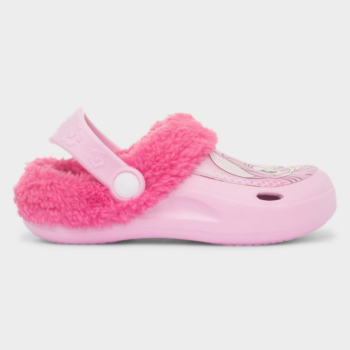 Kids Pink Fluffy Character Slippers