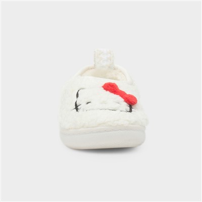 Kids White Full Slipper